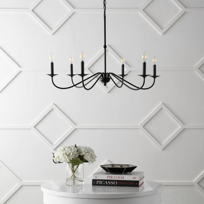 Lampadario a LED in ferro a 6 luci, 34,75 pollici, di JONATHAN Y