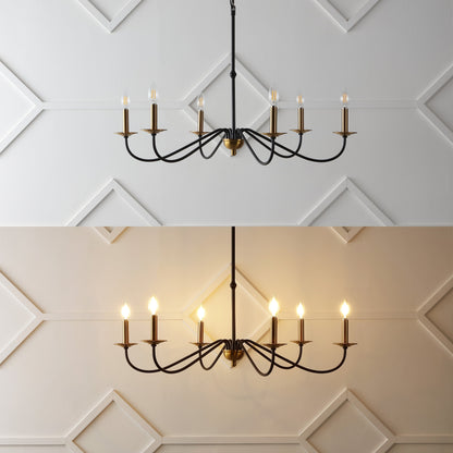 Lampadario a LED in ferro a 6 luci, 34,75 pollici, di JONATHAN Y