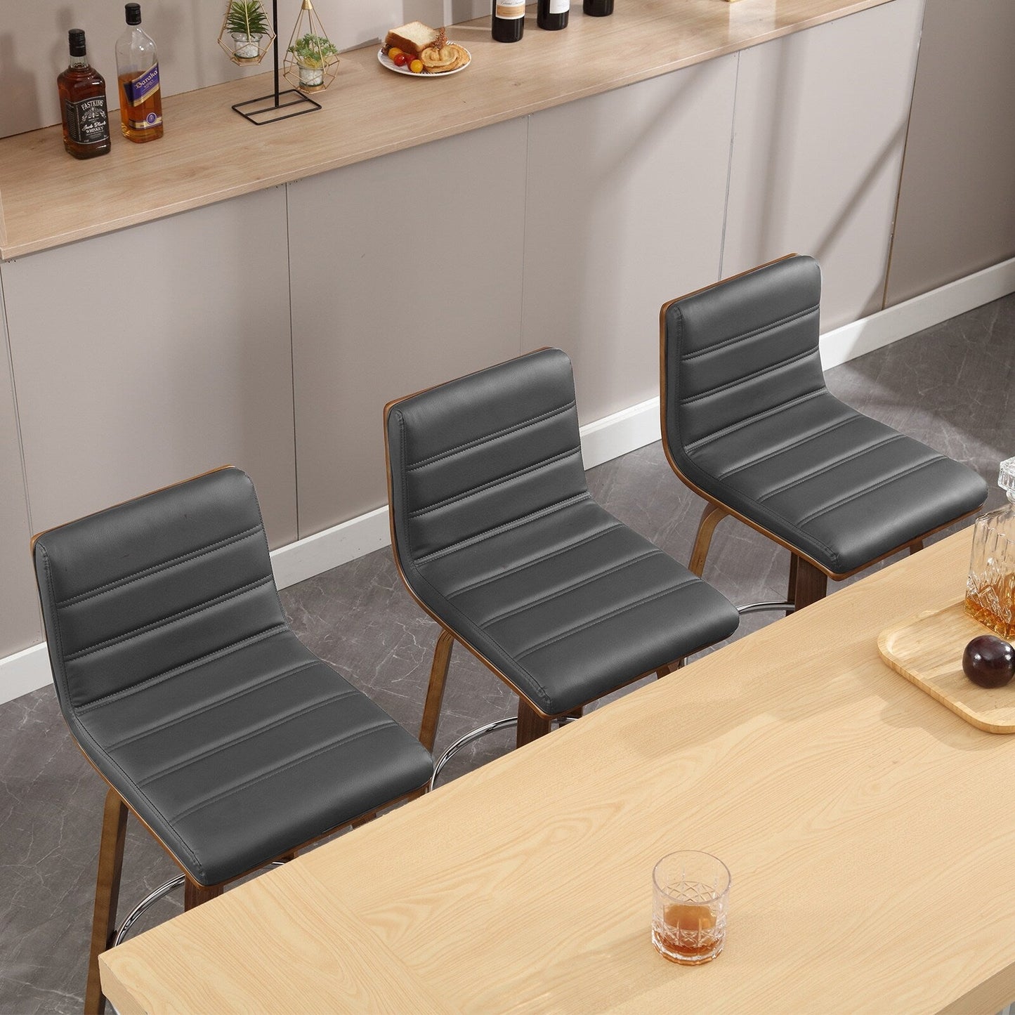 26/29 sgabelli da bar/cucina girevoli in similpelle, set da 2/3 pezzi