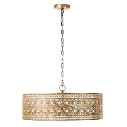 Lampadario River of Goods Bryar in ottone e cristallo da 23,5 W a 3 luci - 23,5 x 23,5 x 61,5