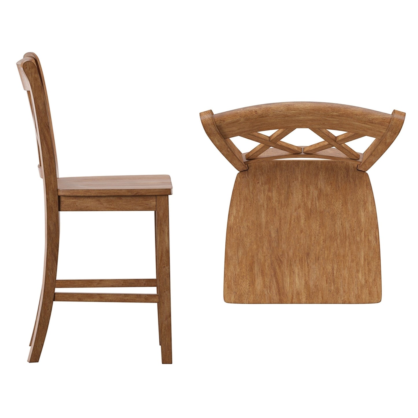 Sgabelli da banco Ronda con schienale a X doppia (confezione da 2)