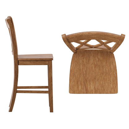 Sgabelli da banco Ronda con schienale a X doppia (confezione da 2)