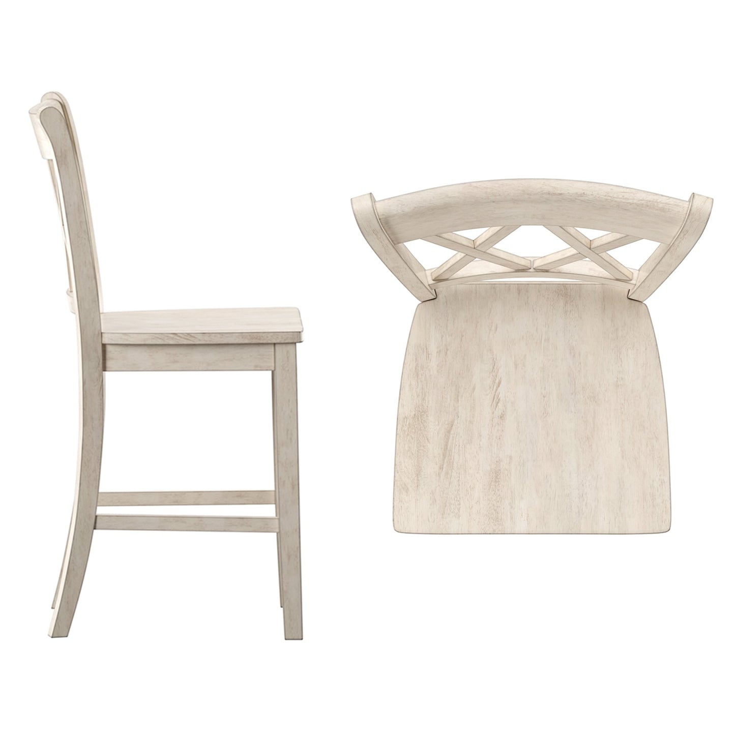 Sgabelli da banco Ronda con schienale a X doppia (confezione da 2)