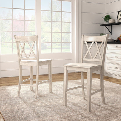 Sgabelli da banco Ronda con schienale a X doppia (confezione da 2)