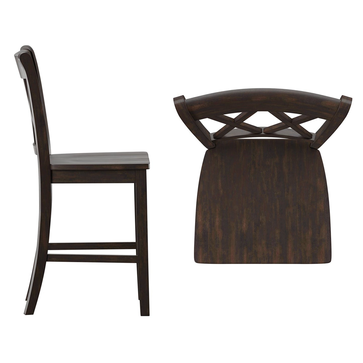 Sgabelli da banco Ronda con schienale a X doppia (confezione da 2)