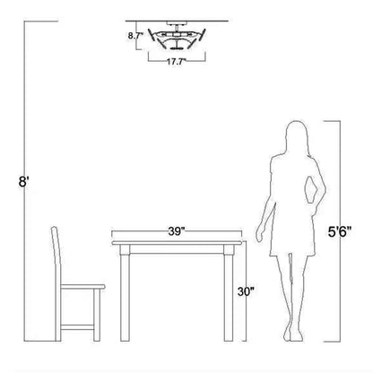 Rosa Lampada a soffitto a 6 luci con cristalli di champagne color argento spazzolato - 45 cm di diametro x 22 cm di altezza