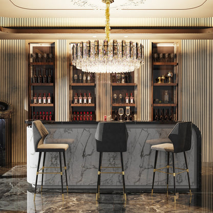 Lampada a sospensione a soffitto a cristallo a strati rotondi con illuminazione a 3 colori.