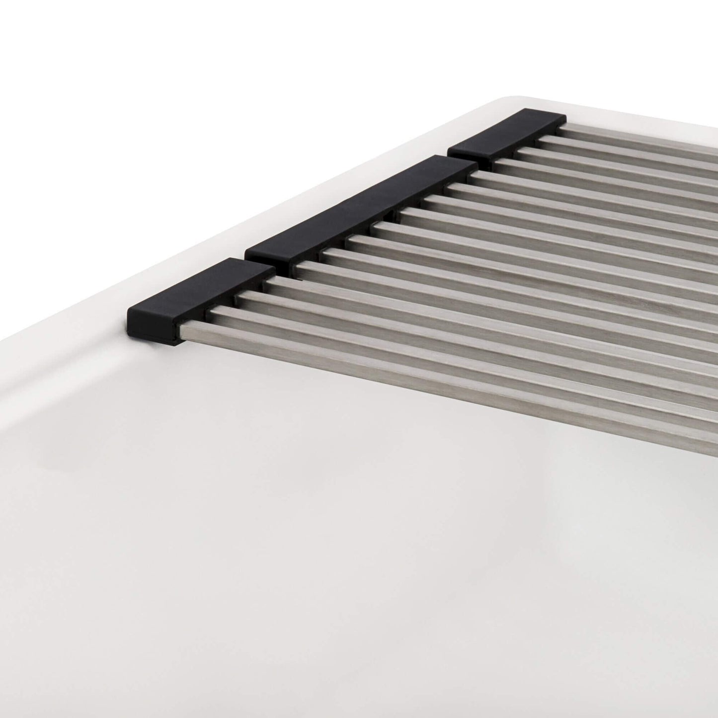 Lavello da cucina a incasso Ruvati da 25 pollici, modello Workstation Warm White, in materiale epiRock - RVG2321WB