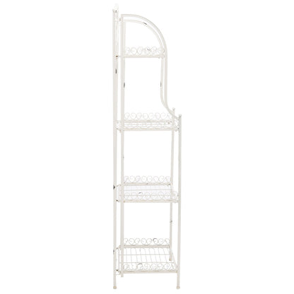SAFAVIEH Bryn Bakers Rack da esterno in ferro battuto in stile vittoriano a 4 ripiani - 63,5 cm L x 38,1 cm P x 160 cm A - 63,5L x 38,1P x 160A