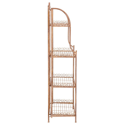 SAFAVIEH Bryn Bakers Rack da esterno in ferro battuto in stile vittoriano a 4 ripiani - 63,5 cm L x 38,1 cm P x 160 cm A - 63,5L x 38,1P x 160A