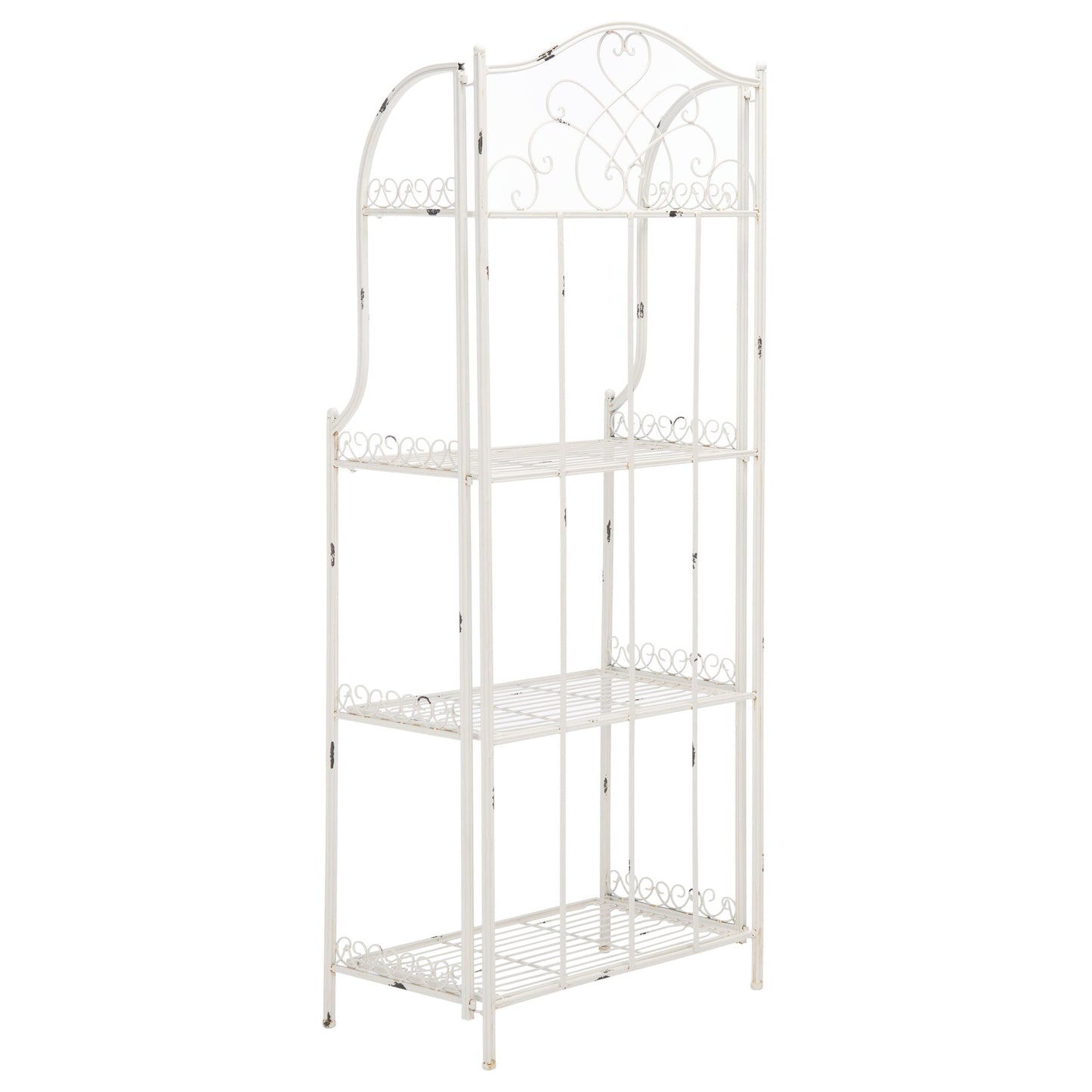 SAFAVIEH Bryn Bakers Rack da esterno in ferro battuto in stile vittoriano a 4 ripiani - 63,5 cm L x 38,1 cm P x 160 cm A - 63,5L x 38,1P x 160A