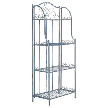 SAFAVIEH Bryn Bakers Rack da esterno in ferro battuto in stile vittoriano a 4 ripiani - 63,5 cm L x 38,1 cm P x 160 cm A - 63,5L x 38,1P x 160A