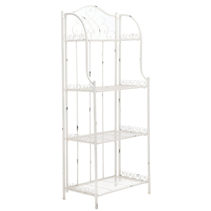SAFAVIEH Bryn Bakers Rack da esterno in ferro battuto in stile vittoriano a 4 ripiani - 63,5 cm L x 38,1 cm P x 160 cm A - 63,5L x 38,1P x 160A