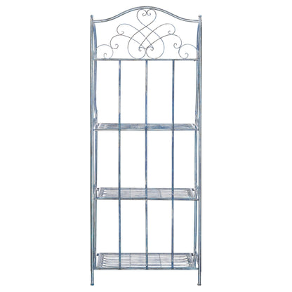 SAFAVIEH Bryn Bakers Rack da esterno in ferro battuto in stile vittoriano a 4 ripiani - 63,5 cm L x 38,1 cm P x 160 cm A - 63,5L x 38,1P x 160A