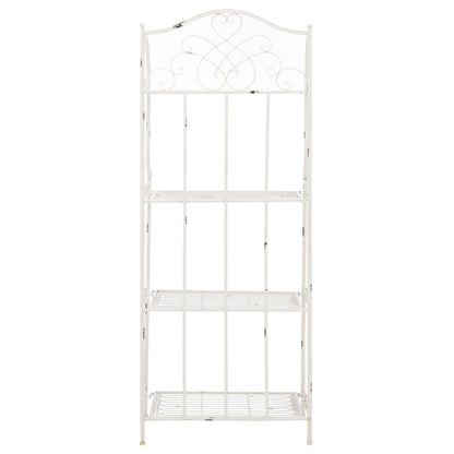SAFAVIEH Bryn Bakers Rack da esterno in ferro battuto in stile vittoriano a 4 ripiani - 63,5 cm L x 38,1 cm P x 160 cm A - 63,5L x 38,1P x 160A