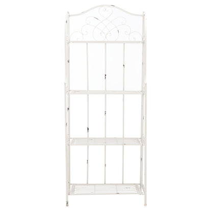 SAFAVIEH Bryn Bakers Rack da esterno in ferro battuto in stile vittoriano a 4 ripiani - 63,5 cm L x 38,1 cm P x 160 cm A - 63,5L x 38,1P x 160A