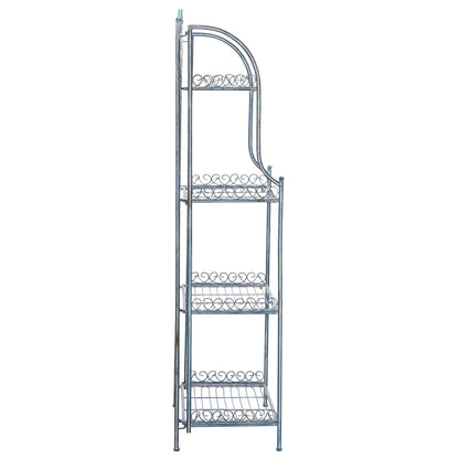 SAFAVIEH Bryn Bakers Rack da esterno in ferro battuto in stile vittoriano a 4 ripiani - 63,5 cm L x 38,1 cm P x 160 cm A - 63,5L x 38,1P x 160A