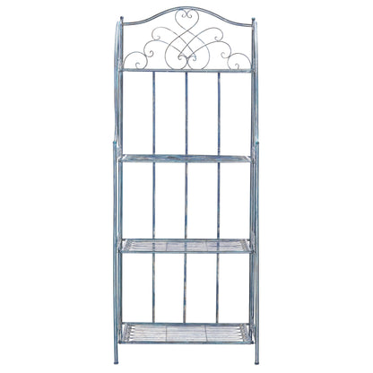 SAFAVIEH Bryn Bakers Rack da esterno in ferro battuto in stile vittoriano a 4 ripiani - 63,5 cm L x 38,1 cm P x 160 cm A - 63,5L x 38,1P x 160A