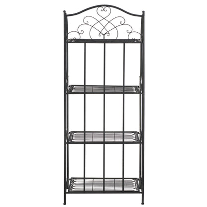 SAFAVIEH Bryn Bakers Rack da esterno in ferro battuto in stile vittoriano a 4 ripiani - 63,5 cm L x 38,1 cm P x 160 cm A - 63,5L x 38,1P x 160A