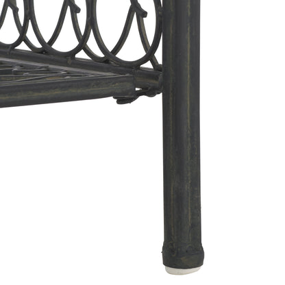 SAFAVIEH Bryn Bakers Rack da esterno in ferro battuto in stile vittoriano a 4 ripiani - 63,5 cm L x 38,1 cm P x 160 cm A - 63,5L x 38,1P x 160A