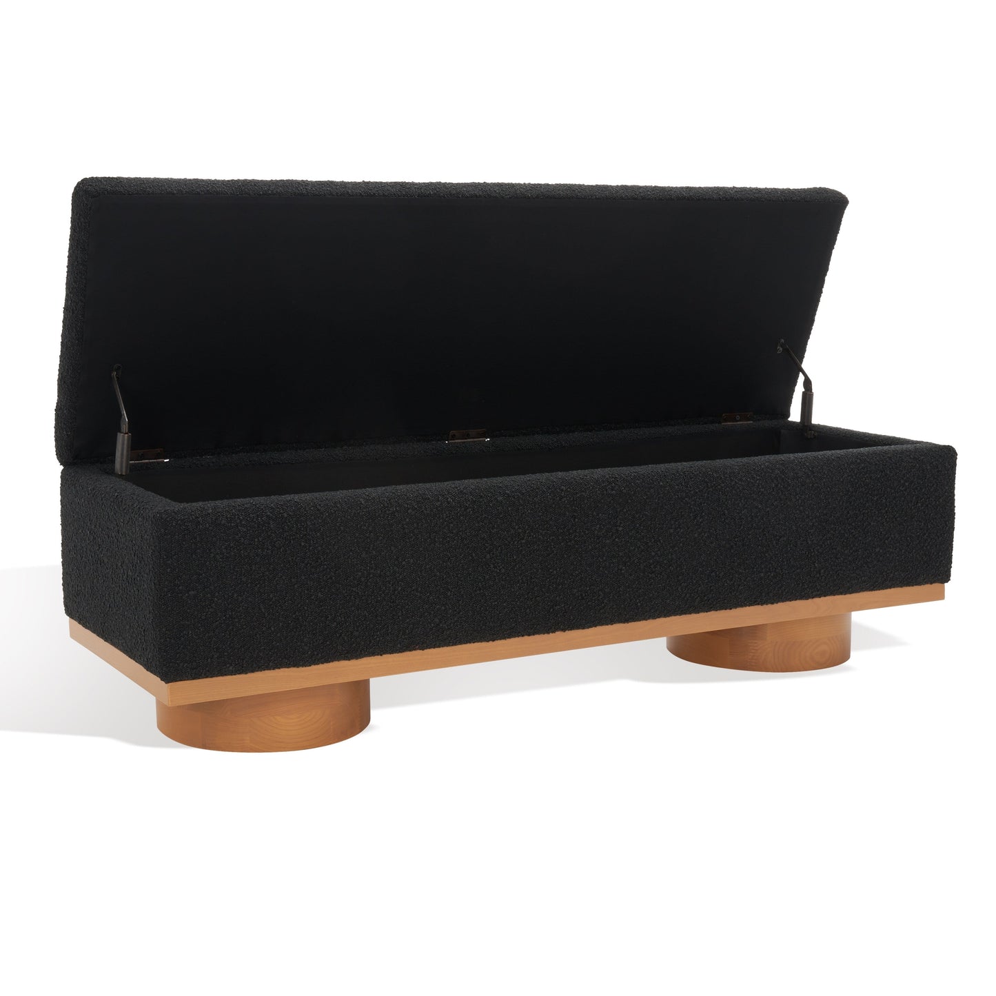 SAFAVIEH Couture Sunneva Boucle Storage Bench - 155 cm L x 51 cm P x 48 cm A - 155Lx51Px48A