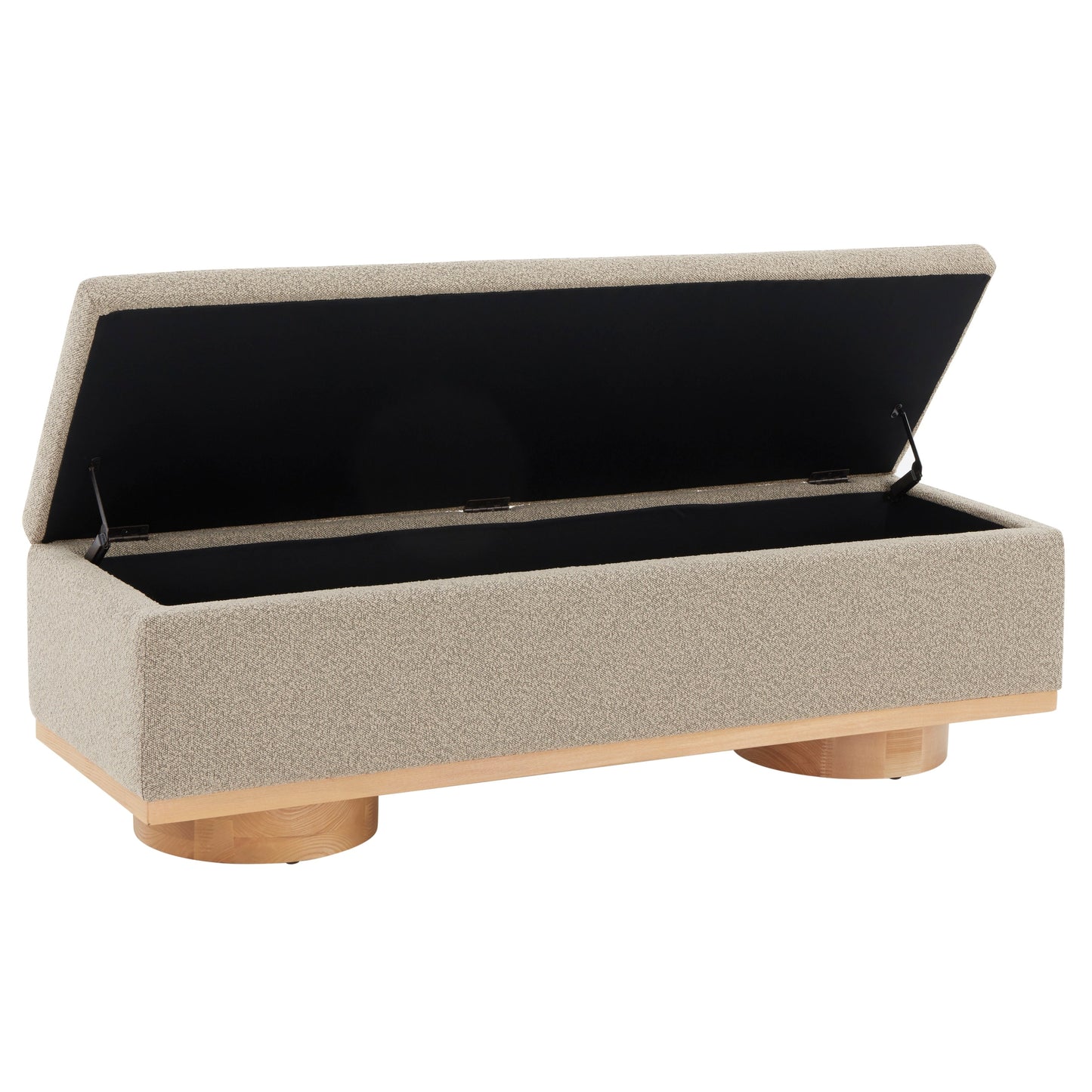 SAFAVIEH Couture Sunneva Boucle Storage Bench - 155 cm L x 51 cm P x 48 cm A - 155Lx51Px48A
