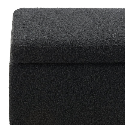 SAFAVIEH Couture Sunneva Boucle Storage Bench - 155 cm L x 51 cm P x 48 cm A - 155Lx51Px48A