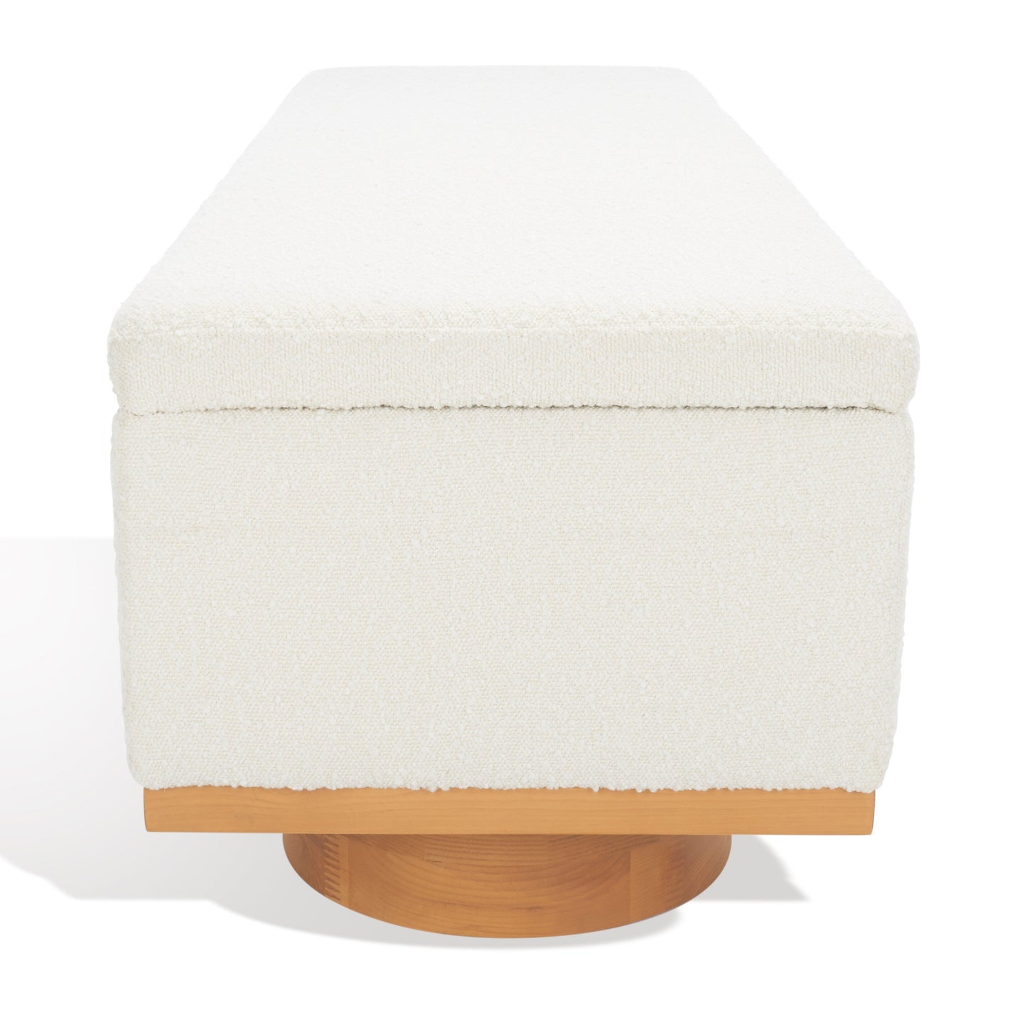 SAFAVIEH Couture Sunneva Boucle Storage Bench - 155 cm L x 51 cm P x 48 cm A - 155Lx51Px48A