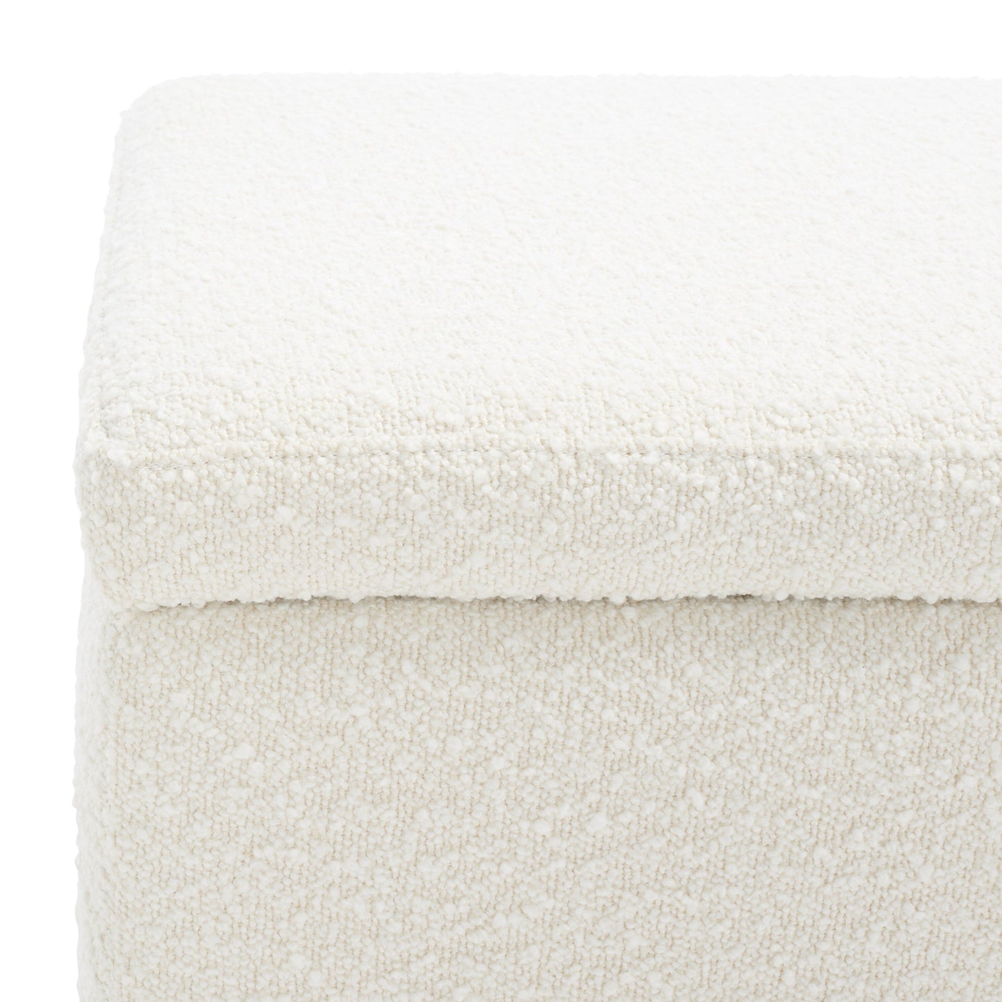 SAFAVIEH Couture Sunneva Boucle Storage Bench - 155 cm L x 51 cm P x 48 cm A - 155Lx51Px48A