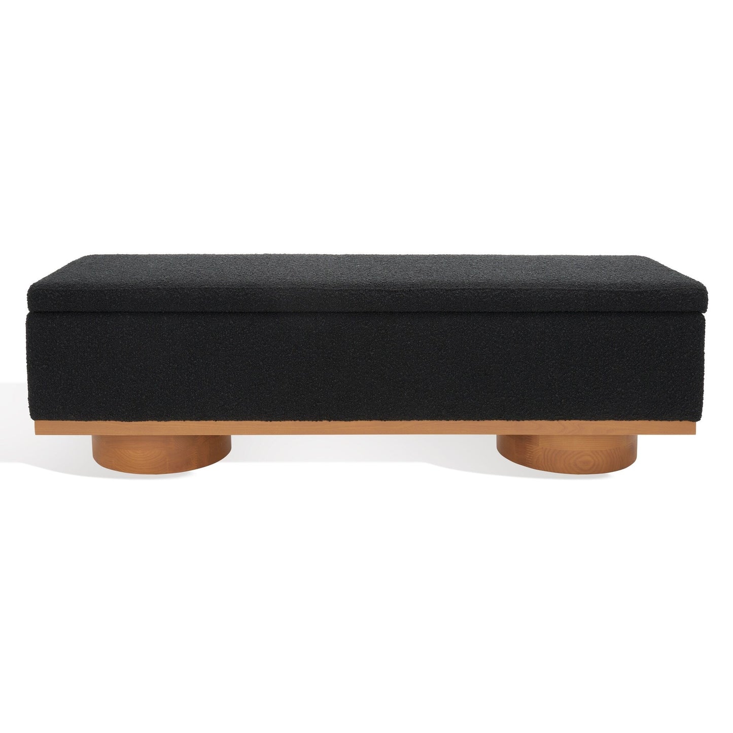 SAFAVIEH Couture Sunneva Boucle Storage Bench - 155 cm L x 51 cm P x 48 cm A - 155Lx51Px48A