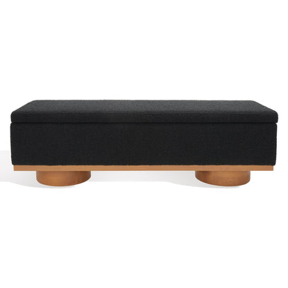 SAFAVIEH Couture Sunneva Boucle Storage Bench - 155 cm L x 51 cm P x 48 cm A - 155Lx51Px48A