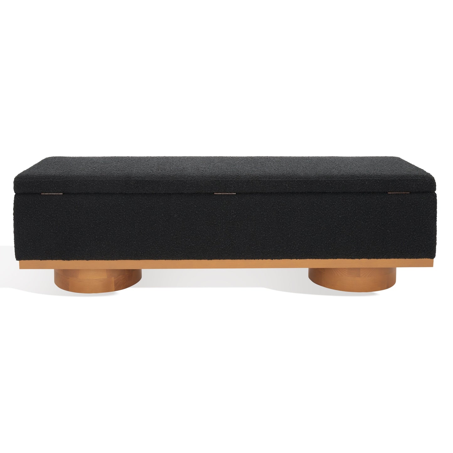 SAFAVIEH Couture Sunneva Boucle Storage Bench - 155 cm L x 51 cm P x 48 cm A - 155Lx51Px48A