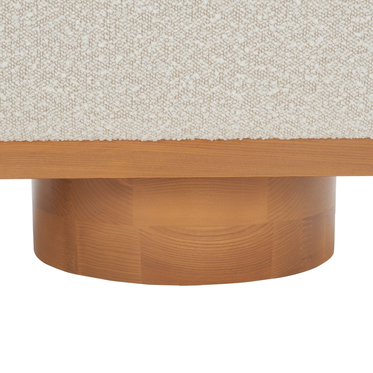 SAFAVIEH Couture Sunneva Boucle Storage Bench - 155 cm L x 51 cm P x 48 cm A - 155Lx51Px48A