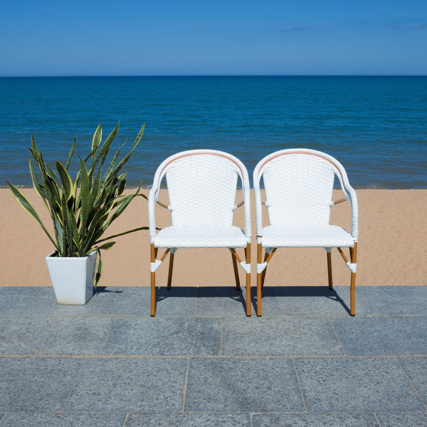 SAFAVIEH Doreth Sedia con Braccioli (Set da 2) - 23L x 36P x 25H