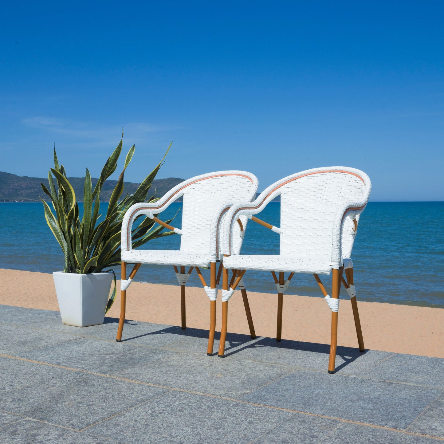 SAFAVIEH Doreth Sedia con Braccioli (Set da 2) - 23L x 36P x 25H