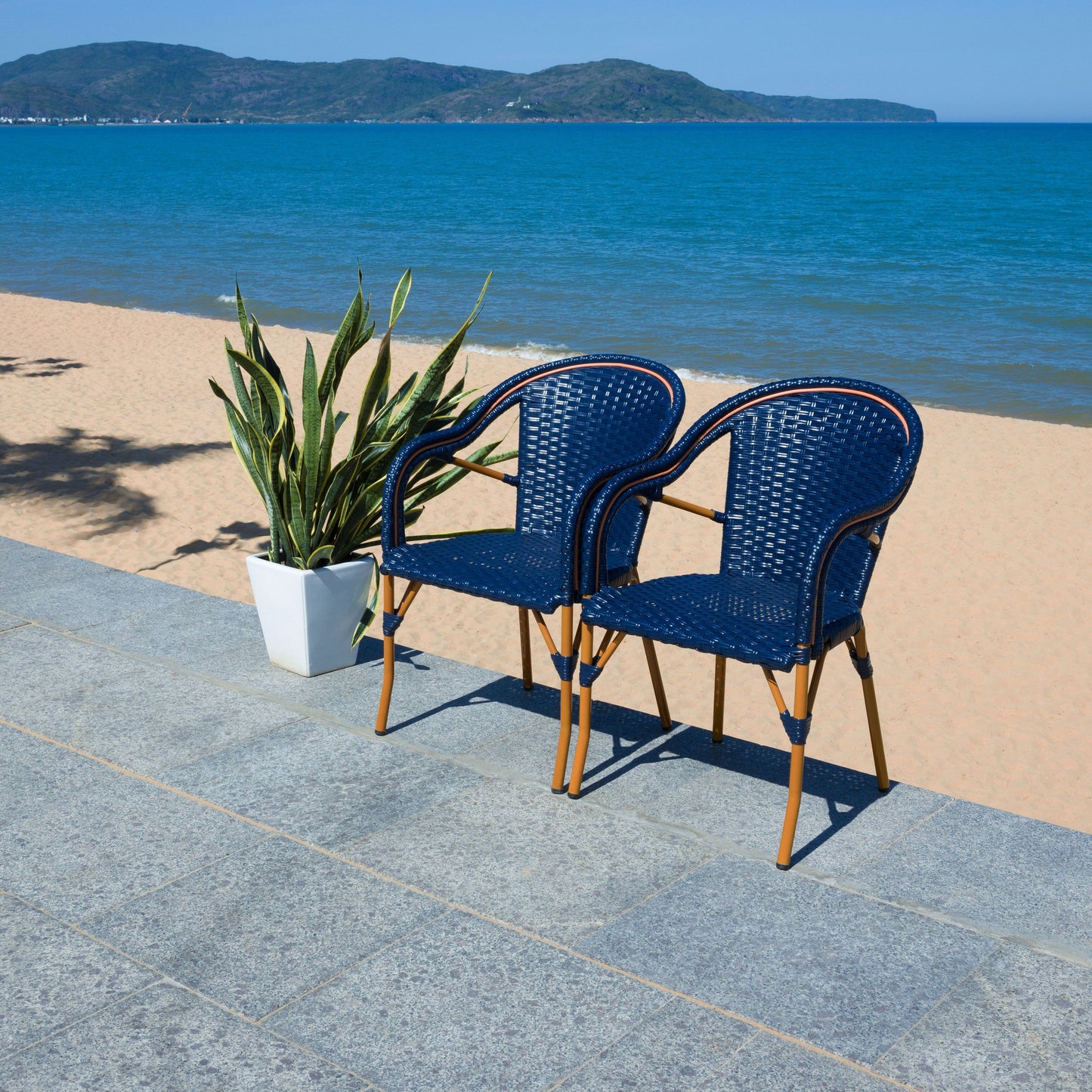 SAFAVIEH Doreth Sedia con Braccioli (Set da 2) - 23L x 36P x 25H