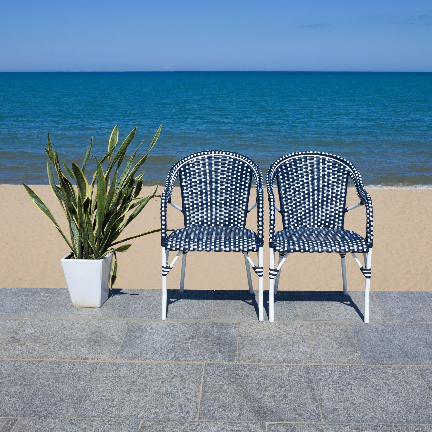 SAFAVIEH Doreth Sedia con Braccioli (Set da 2) - 23L x 36P x 25H