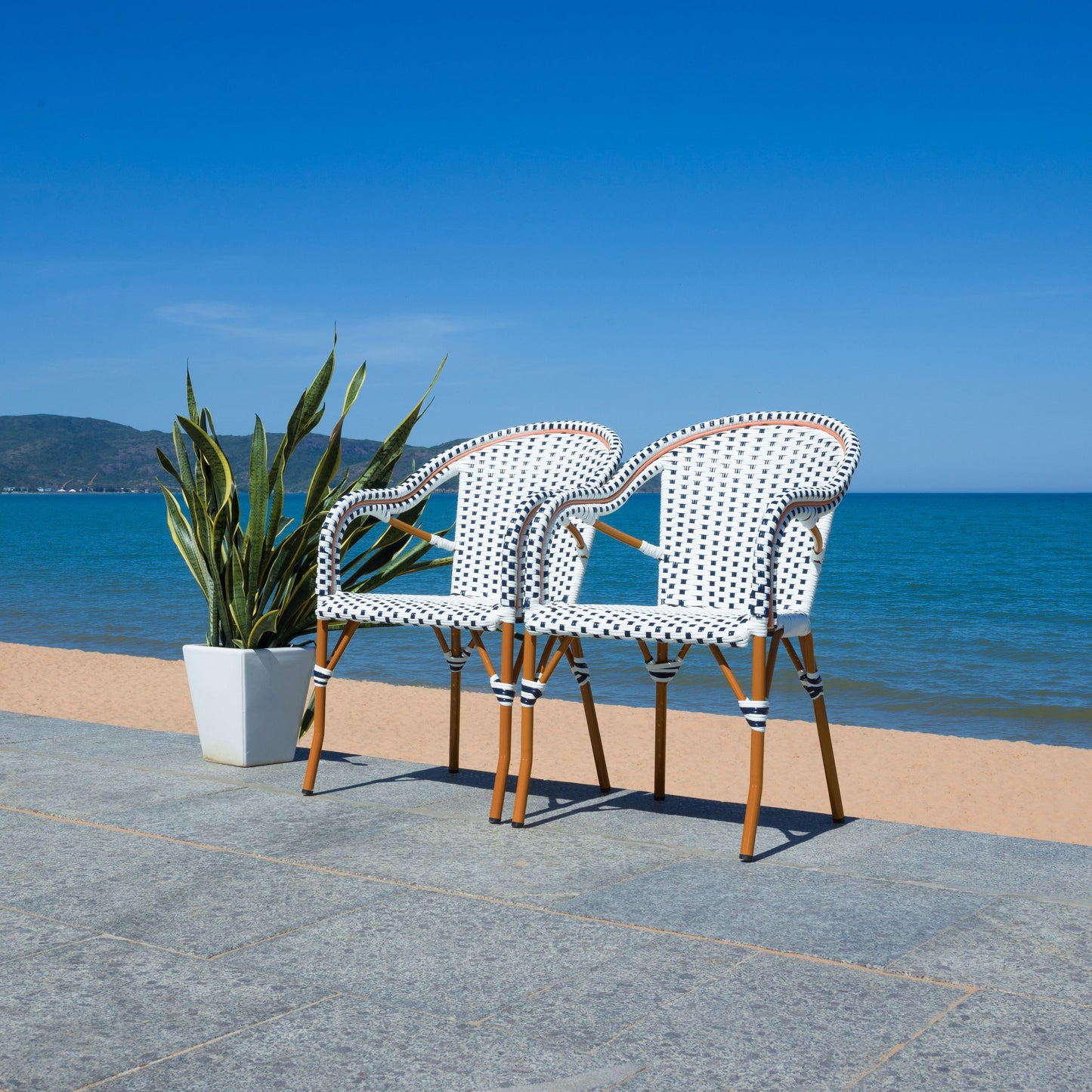 SAFAVIEH Doreth Sedia con Braccioli (Set da 2) - 23L x 36P x 25H