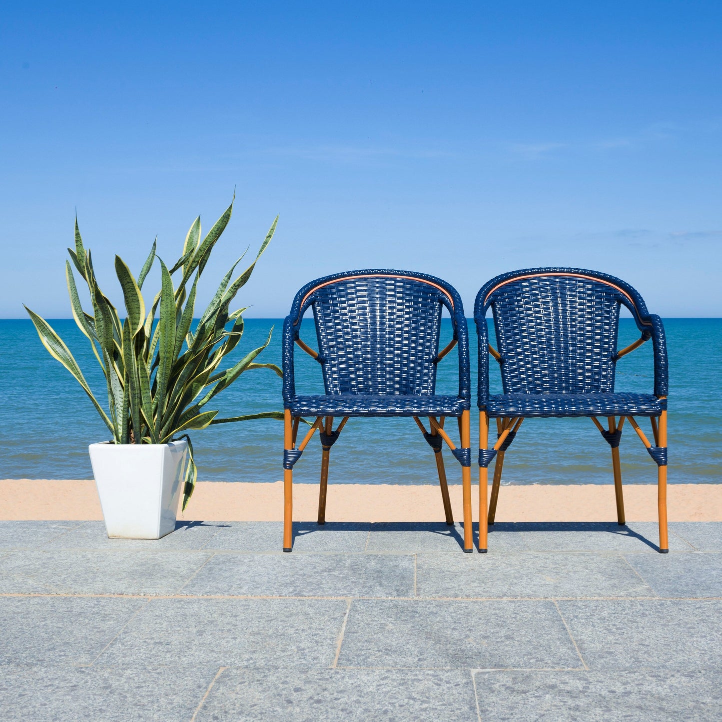 SAFAVIEH Doreth Sedia con Braccioli (Set da 2) - 23L x 36P x 25H