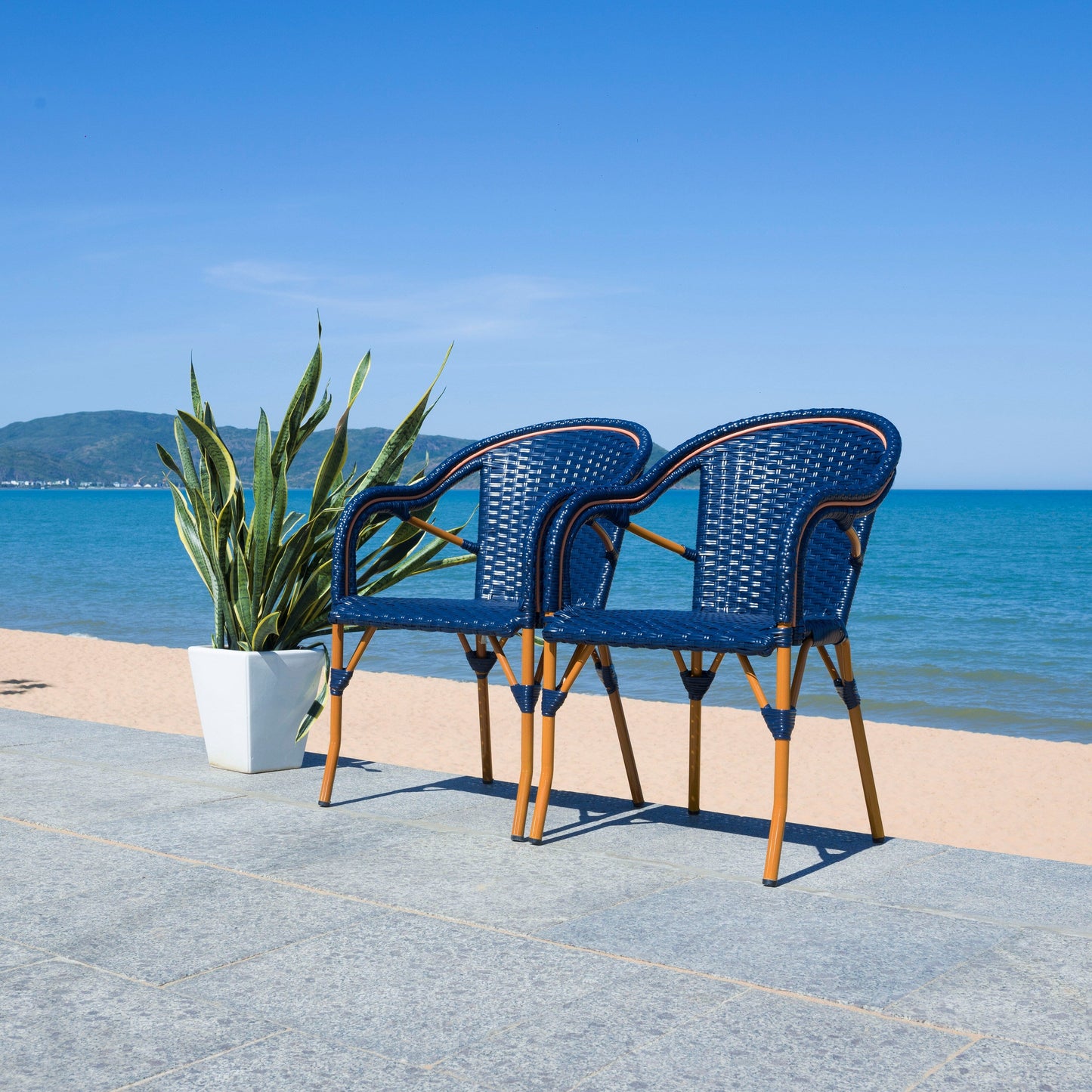 SAFAVIEH Doreth Sedia con Braccioli (Set da 2) - 23L x 36P x 25H