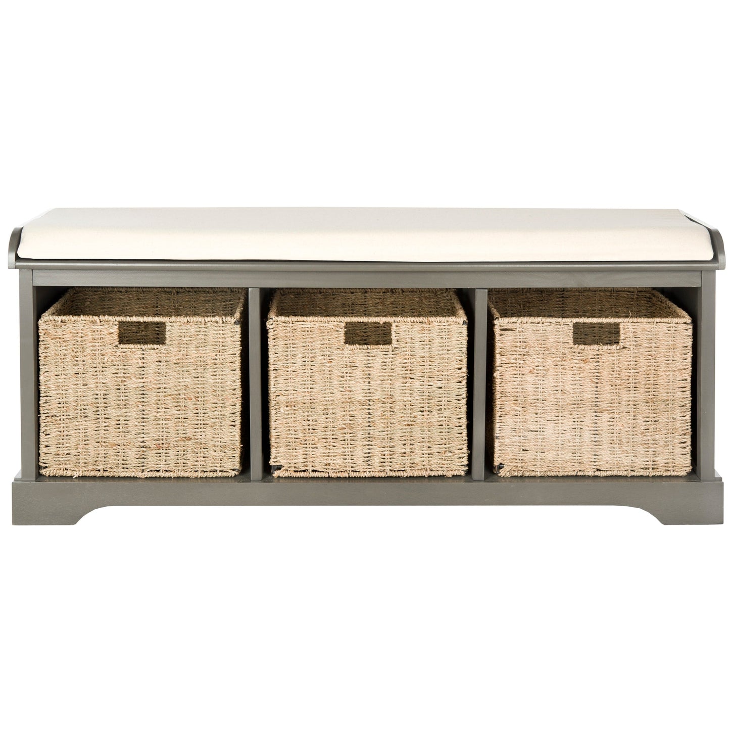 SAFAVIEH Eola Grey/ White Storage Bench - 47 x 16.1 x 19.9 - 47Lx16Px20A (L=lunghezza, P=profondità, A=altezza)