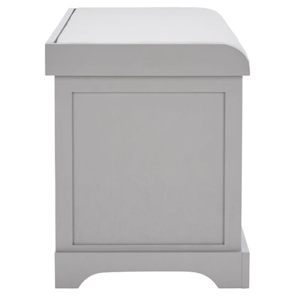 SAFAVIEH Euphemia - Panca con cestino portaoggetti intrecciato, marrone - 33,5 x 16,1 x 19,9 - 34Lx16Px20H