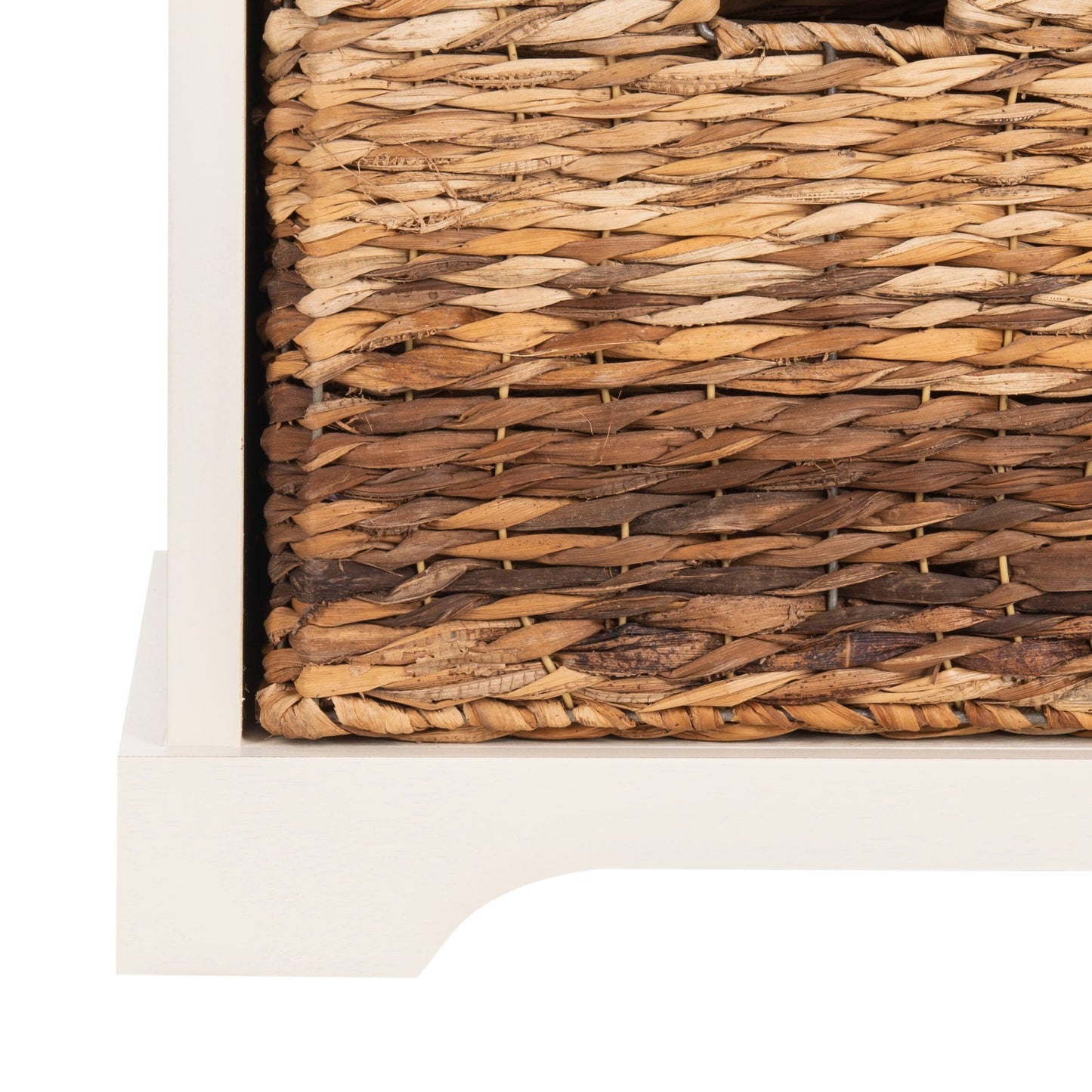 SAFAVIEH Euphemia - Panca con cestino portaoggetti intrecciato, marrone - 33,5 x 16,1 x 19,9 - 34Lx16Px20H