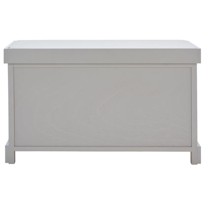 SAFAVIEH Euphemia - Panca con cestino portaoggetti intrecciato, marrone - 33,5 x 16,1 x 19,9 - 34Lx16Px20H