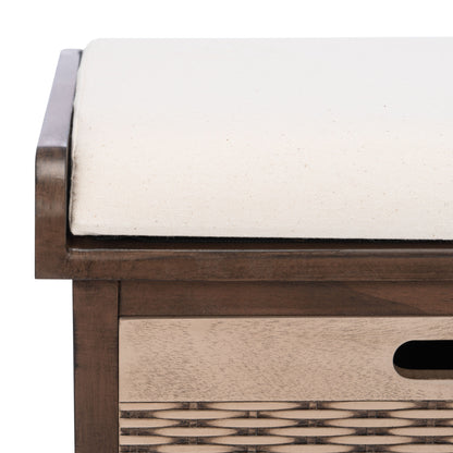 SAFAVIEH Fiorello panca con 3 cassetti e vano portaoggetti - 47,3 L x 38 P x 48 A - 47Lx38Px48A