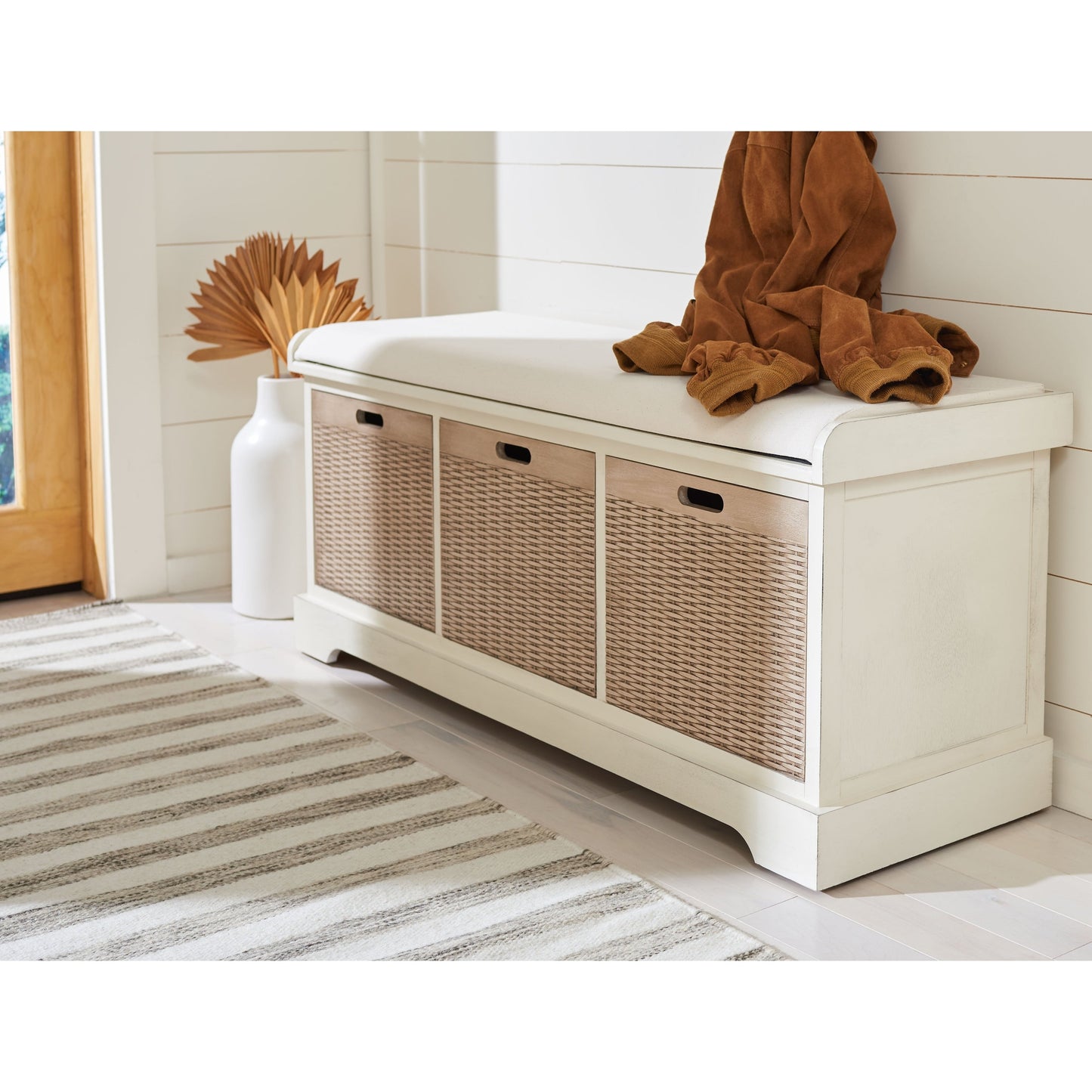 SAFAVIEH Fiorello panca con 3 cassetti e vano portaoggetti - 47,3 L x 38 P x 48 A - 47Lx38Px48A