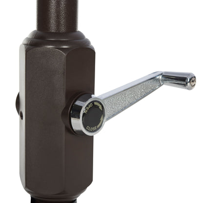 Parapluie da esterno SAFAVIEH Hadire Inside Out a righe da 9 piedi con manovella