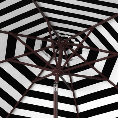 Parapluie da esterno SAFAVIEH Hadire Inside Out a righe da 9 piedi con manovella