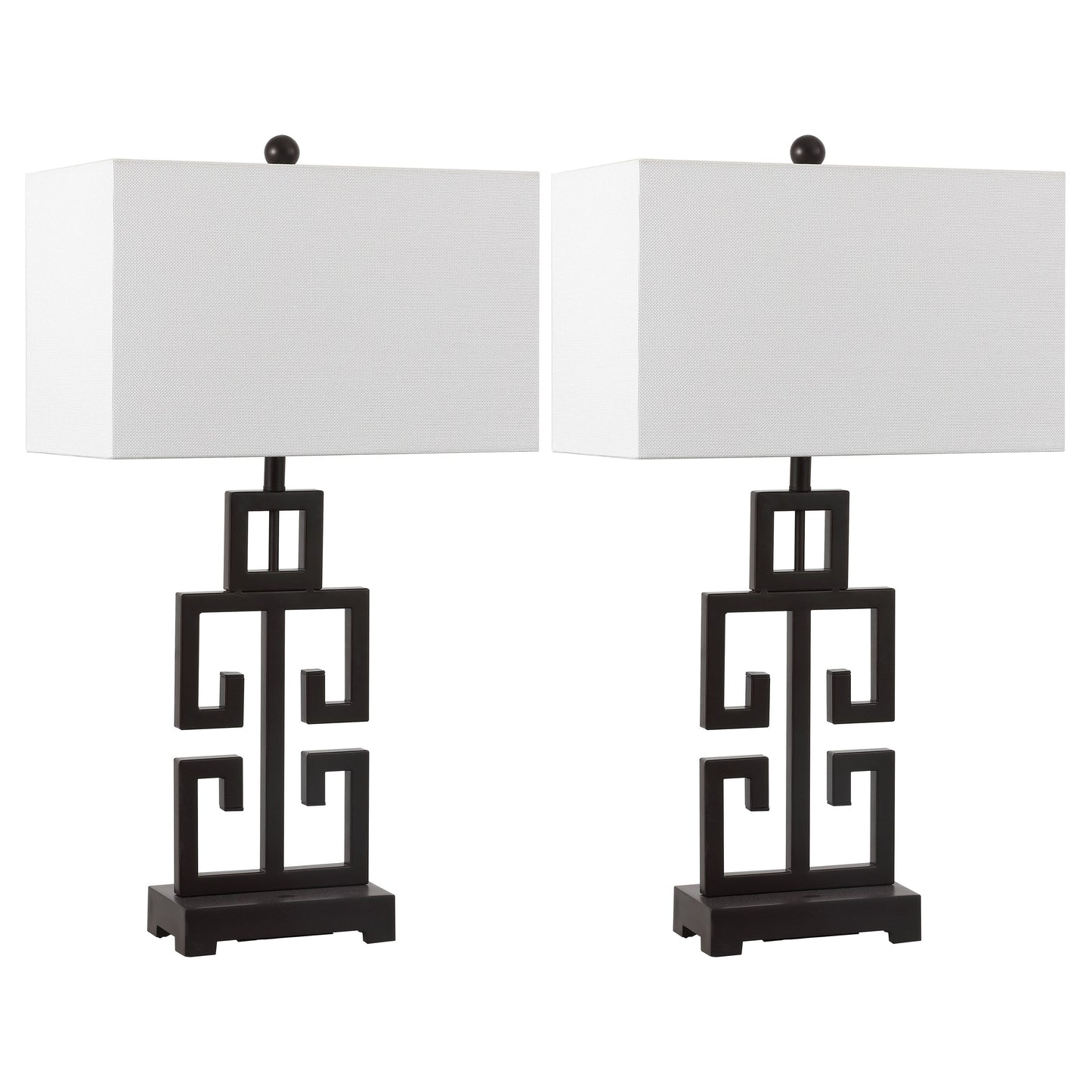 Lampada da tavolo SAFAVIEH Lighting Chantelle Greek Antiqued Gold da 29 pollici (confezione da 2) - 16W x 9D x 29H