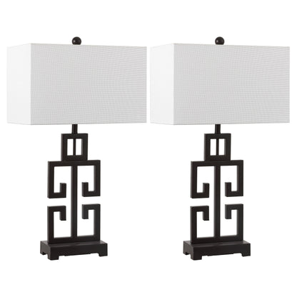 Lampada da tavolo SAFAVIEH Lighting Chantelle Greek Antiqued Gold da 29 pollici (confezione da 2) - 16W x 9D x 29H
